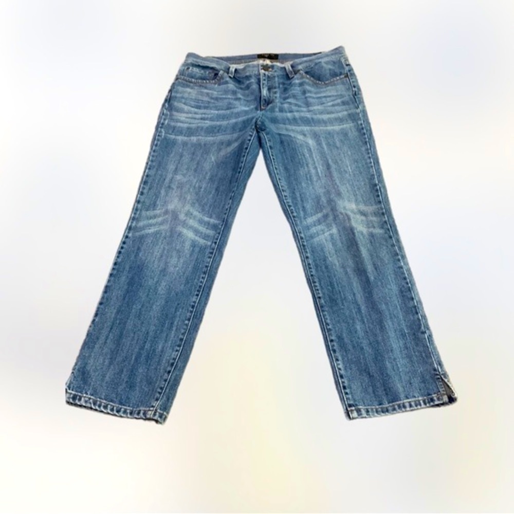 Talbots Mid Straight Leg Jeans Women’s Size 12 Back Zipper Pockets